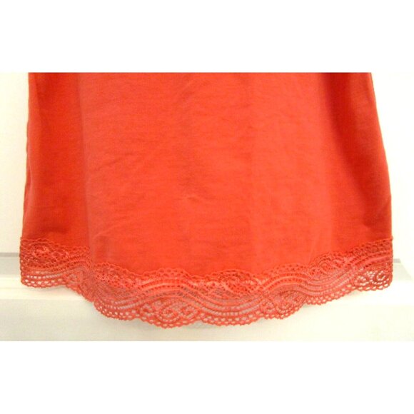 ANN TAYLOR Coral/Pink Camisole - Lace Adjustable Strap - Women XS Cotton Blend - Picture 6 of 14